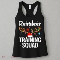 Christmas Running Funny Reindeer Training Squad Team Family Women's Tank Top thumb 3