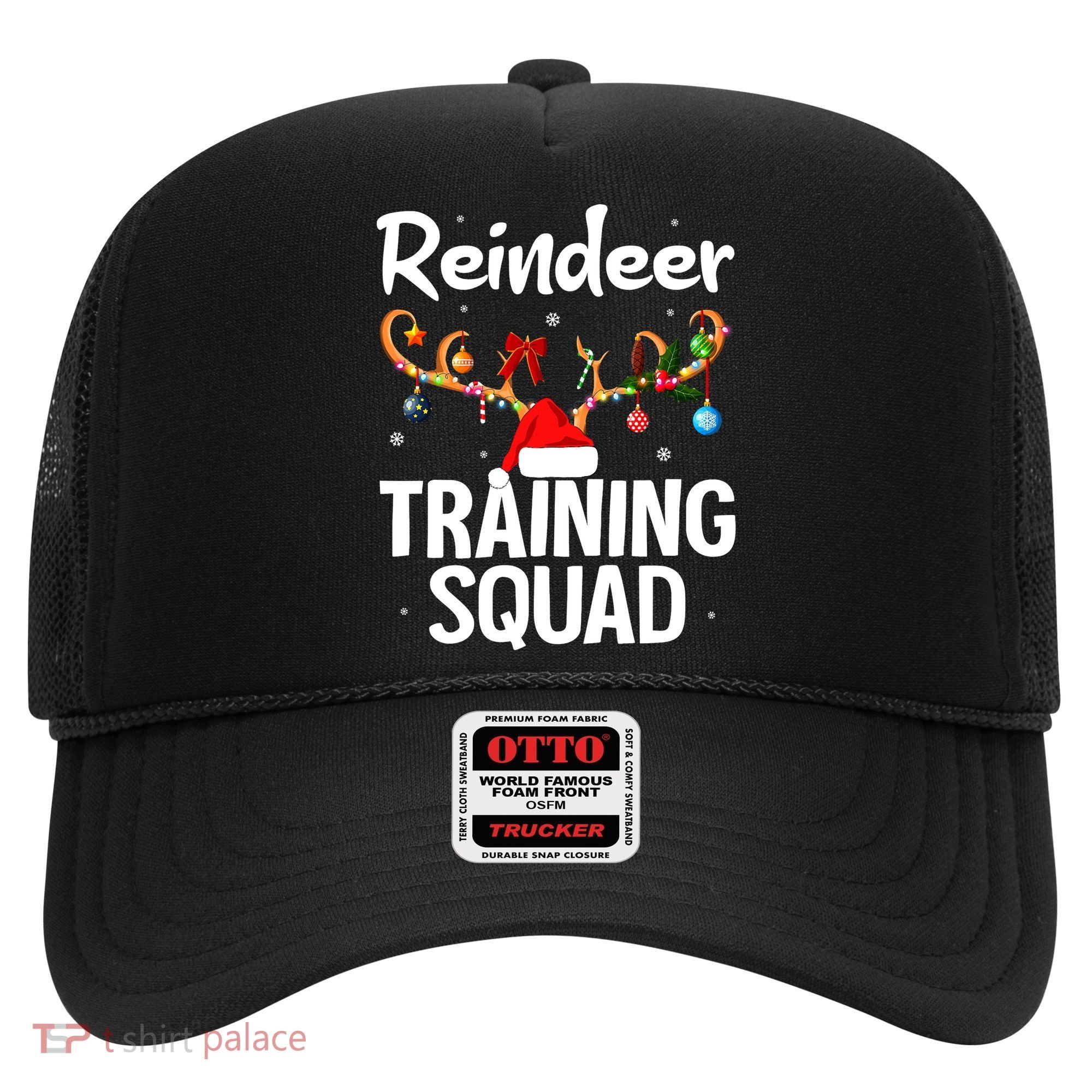 Christmas Running Funny Reindeer Training Squad Team Family Hat