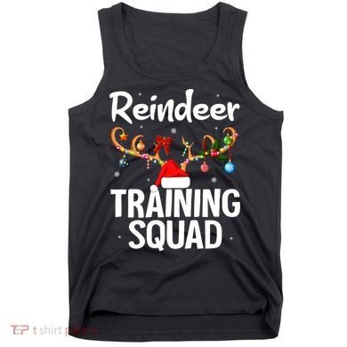 Christmas Running Funny Reindeer Training Squad Team Family Tank Top