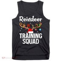 Christmas Running Funny Reindeer Training Squad Team Family Tank Top thumb 0