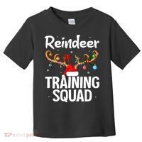 Christmas Running Funny Reindeer Training Squad Team Family Toddler T-Shirt thumb 0