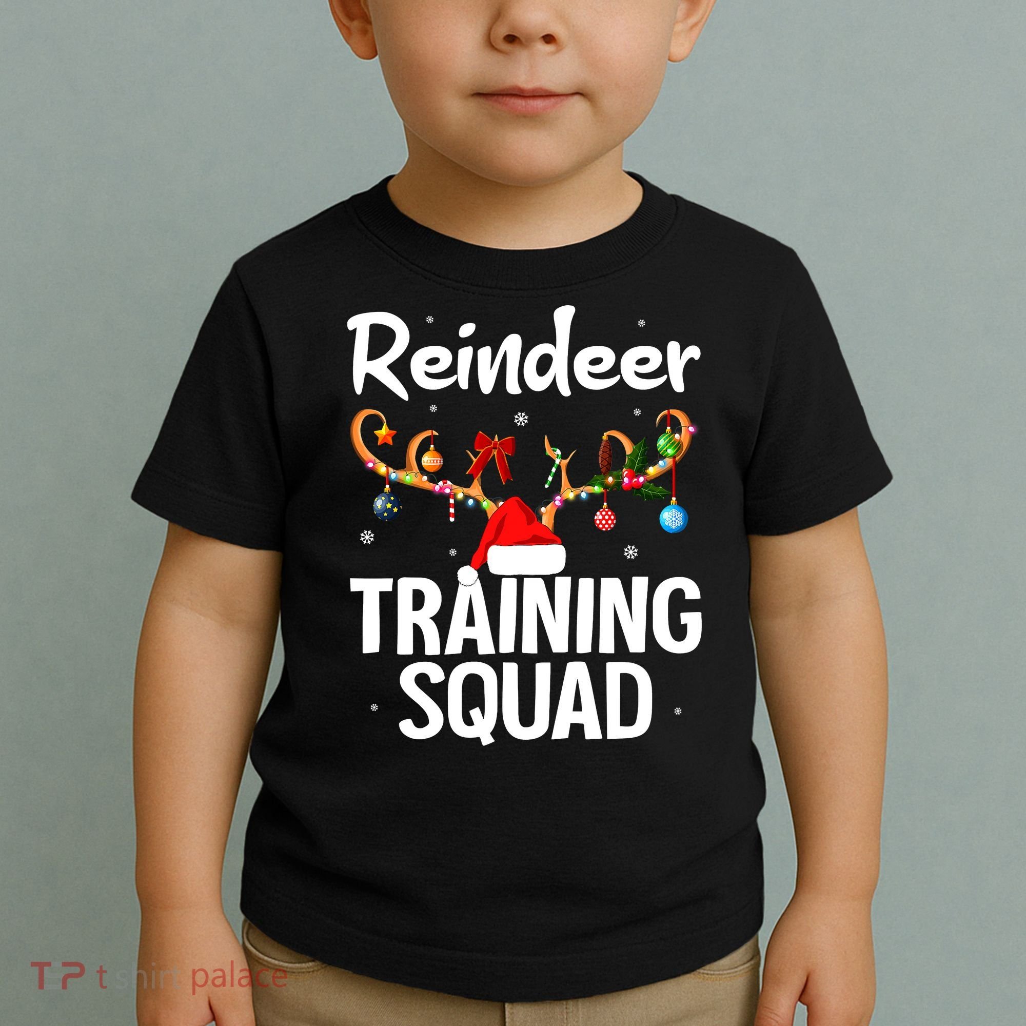 Christmas Running Funny Reindeer Training Squad Team Family Toddler T-Shirt