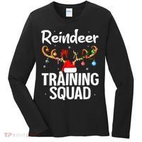 Christmas Running Funny Reindeer Training Squad Team Family Women's Long Sleeve Shirt thumb 0