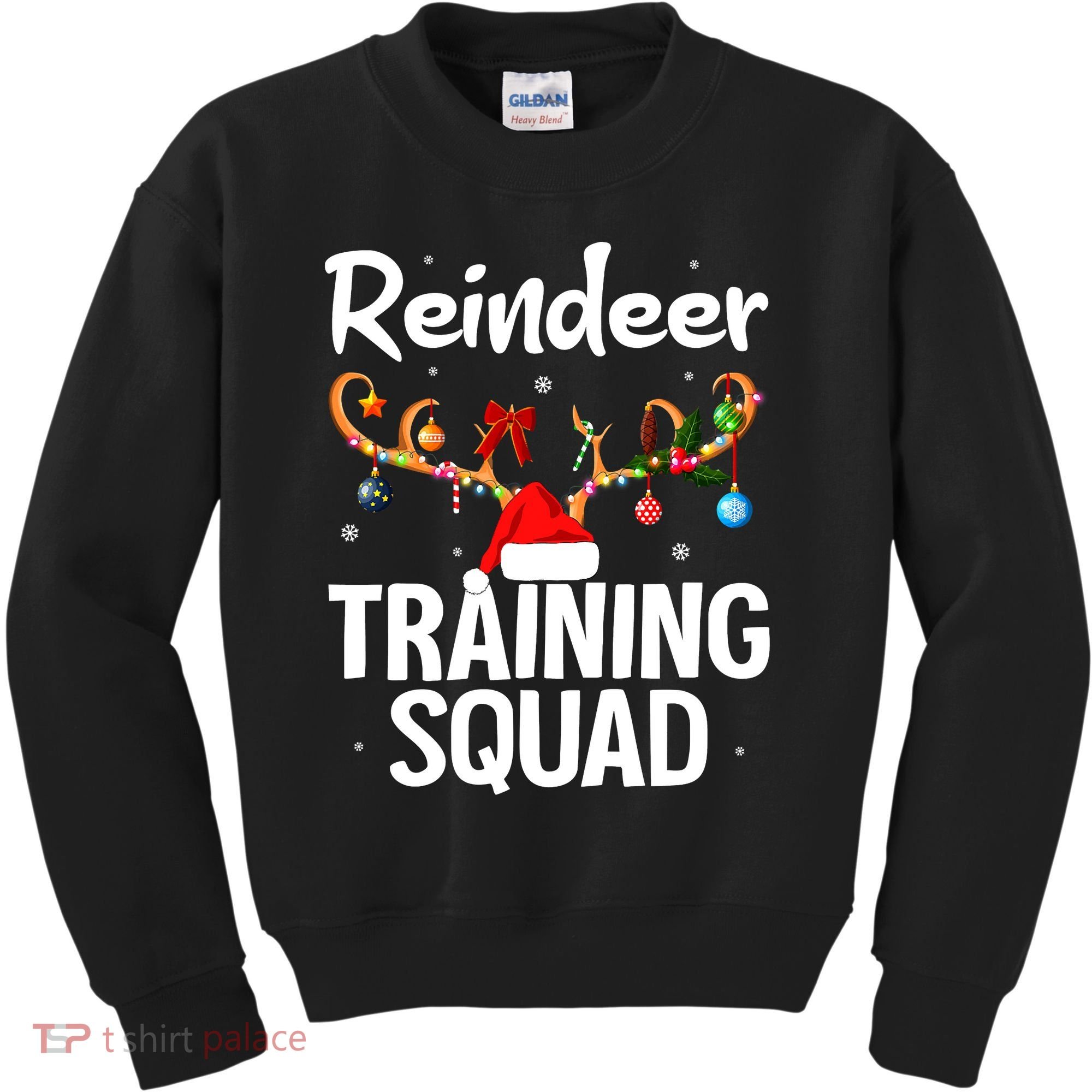 Christmas Running Funny Reindeer Training Squad Team Family Kids Sweatshirt