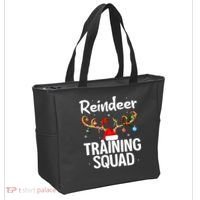 Christmas Running Funny Reindeer Training Squad Team Family Tote Bag thumb 2