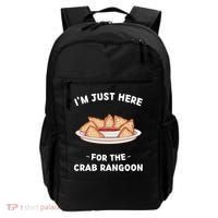 Crab Rangoon Food Lover Im Just Here For The Crab Rangoon Cool Gift Backpack thumb 0