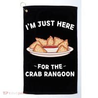 Crab Rangoon Food Lover Im Just Here For The Crab Rangoon Cool Gift Golf Towel thumb 0