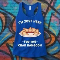 Crab Rangoon Food Lover Im Just Here For The Crab Rangoon Cool Gift Women's Tank Top thumb 3
