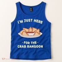 Crab Rangoon Food Lover Im Just Here For The Crab Rangoon Cool Gift Tank Top thumb 2