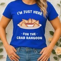 Crab Rangoon Food Lover Im Just Here For The Crab Rangoon Cool Gift Women's T-Shirt thumb 2