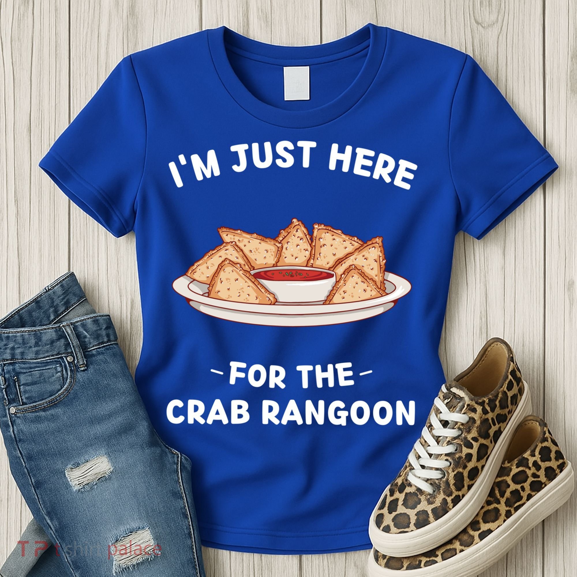 Crab Rangoon Food Lover Im Just Here For The Crab Rangoon Cool Gift Women's T-Shirt