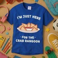 Crab Rangoon Food Lover Im Just Here For The Crab Rangoon Cool Gift Kids T-Shirt thumb 3