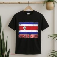 Costa Rica Flag Vintage Retro Country Costa Rican T-Shirt thumb 2