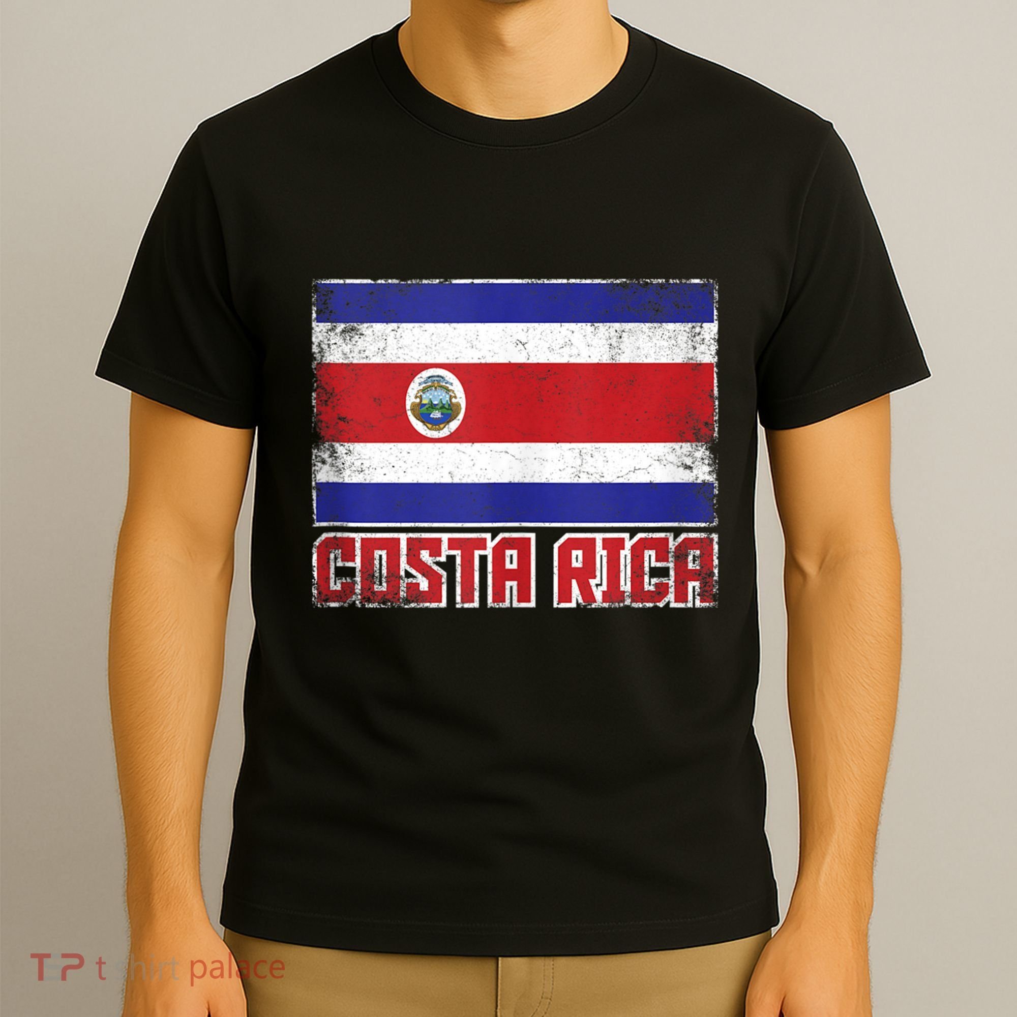 Costa Rica Flag Vintage Retro Country Costa Rican T-Shirt