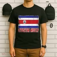 Costa Rica Flag Vintage Retro Country Costa Rican T-Shirt thumb 6