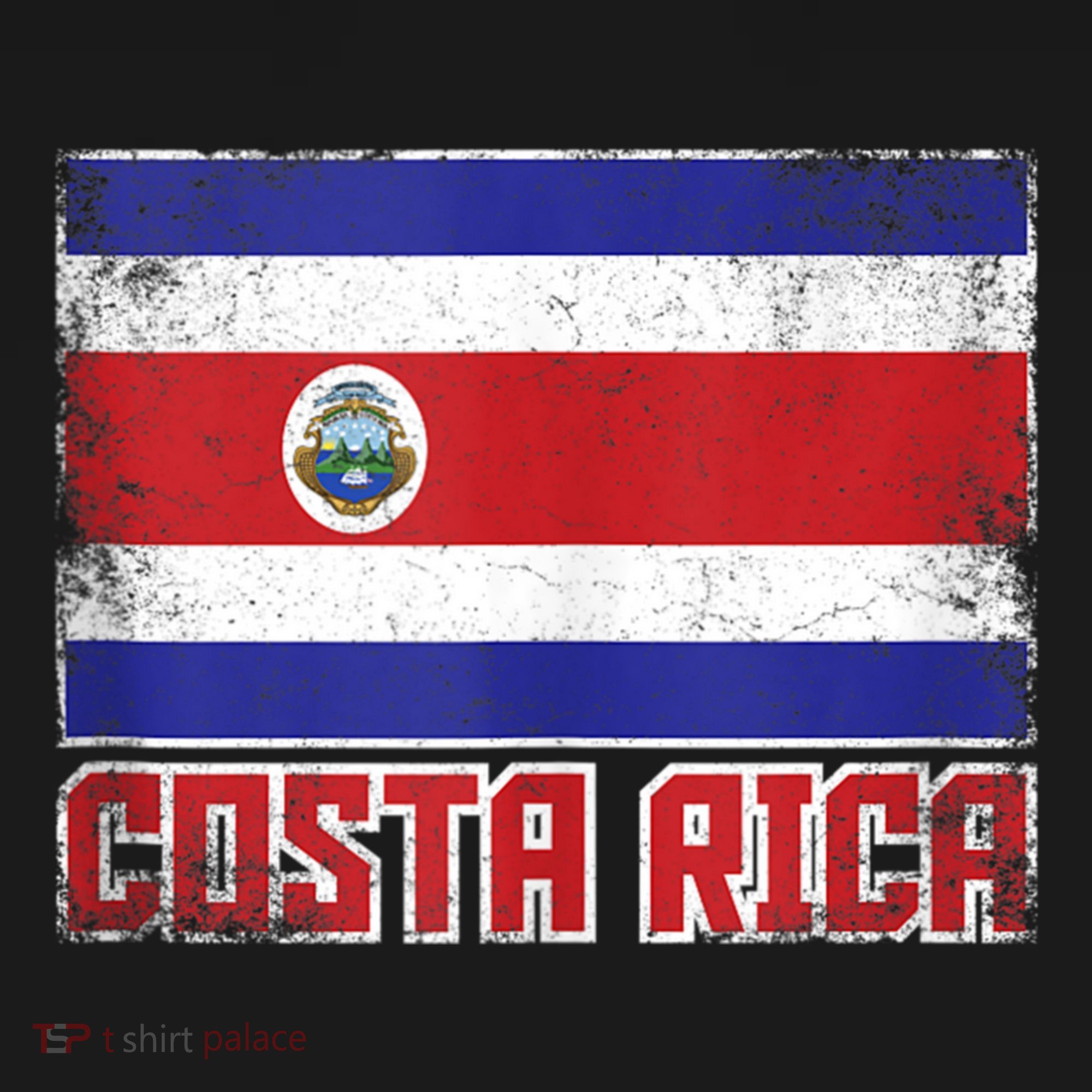 Costa Rica Flag Vintage Retro Country Costa Rican T-Shirt