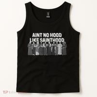 Catholic Religious Faith Prayer AinT No Hood Like Sainthood Tank Top thumb 2