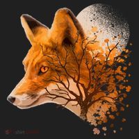 Cool Red Fox Tree Women's Sweatshirt thumb 2