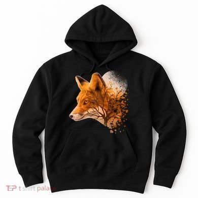 Cool Red Fox Tree Hoodie