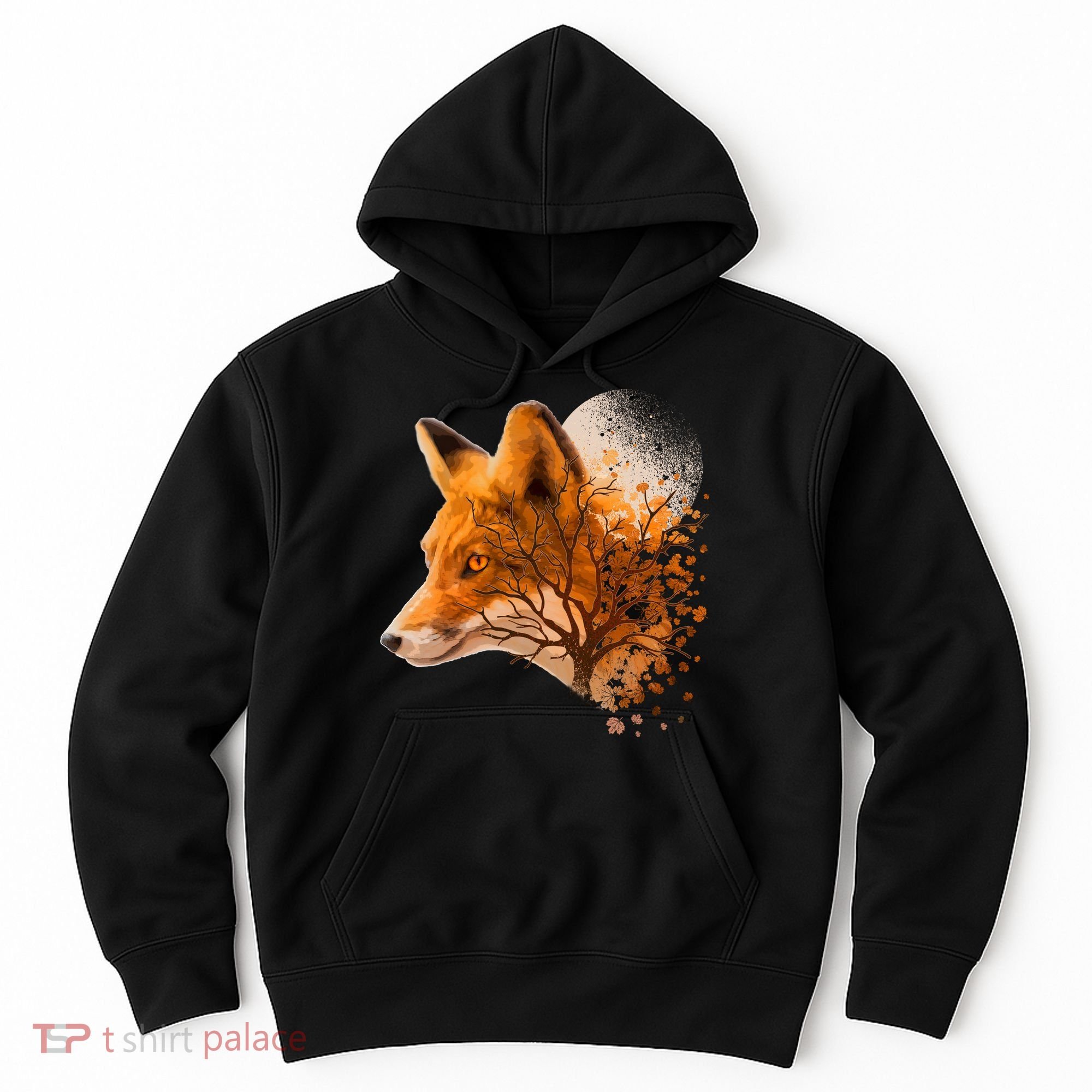 Cool Red Fox Tree Hoodie