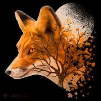 Cool Red Fox Tree Long Sleeve Shirt thumb 2