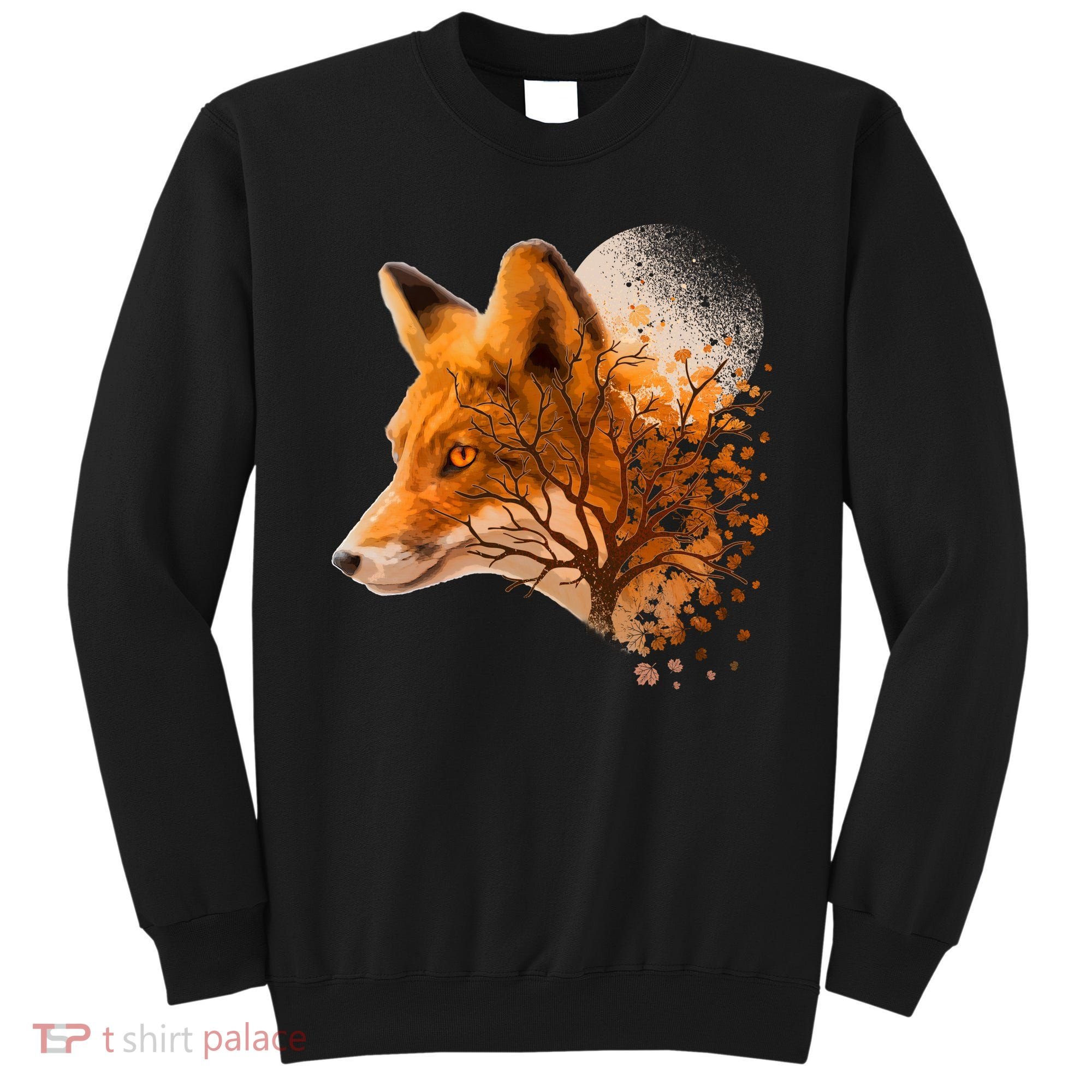 Cool Red Fox Tree Sweatshirt