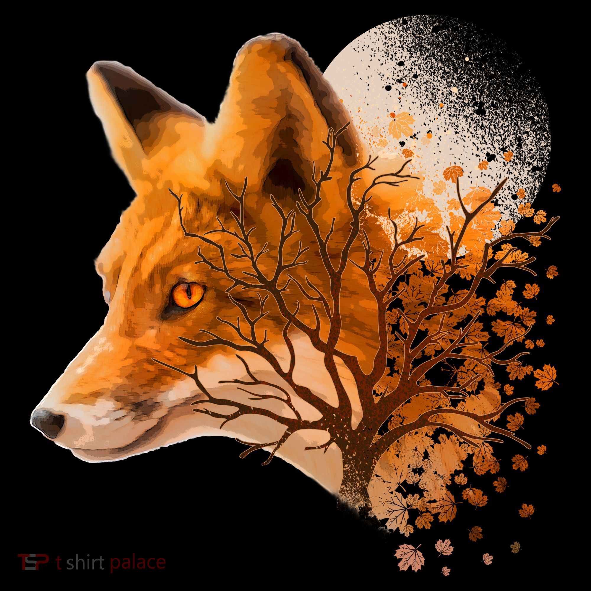 Cool Red Fox Tree Bucket Hat
