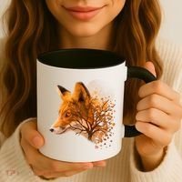 Cool Red Fox Tree Coffee Mug thumb 3