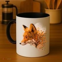Cool Red Fox Tree Coffee Mug thumb 4