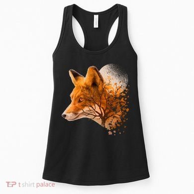 Cool Red Fox Tree Women's Tank Top