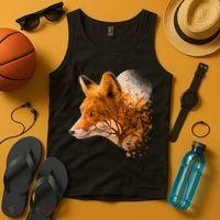 Cool Red Fox Tree Tank Top thumb 4