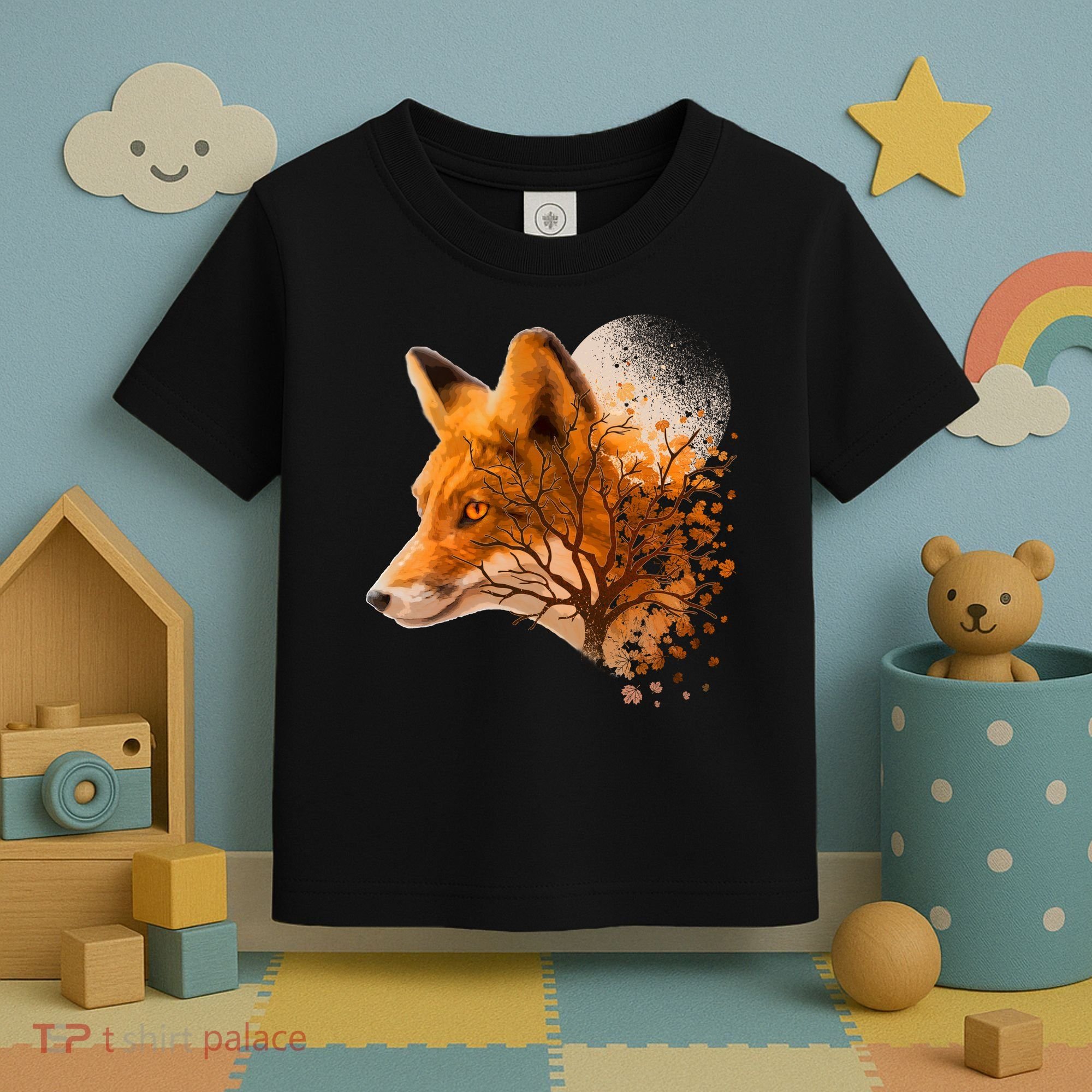 Cool Red Fox Tree Toddler T-Shirt