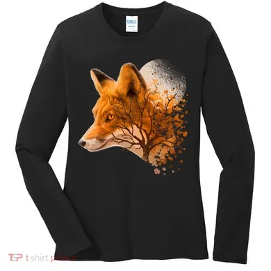 Cool Red Fox Tree Women's Long Sleeve Shirt