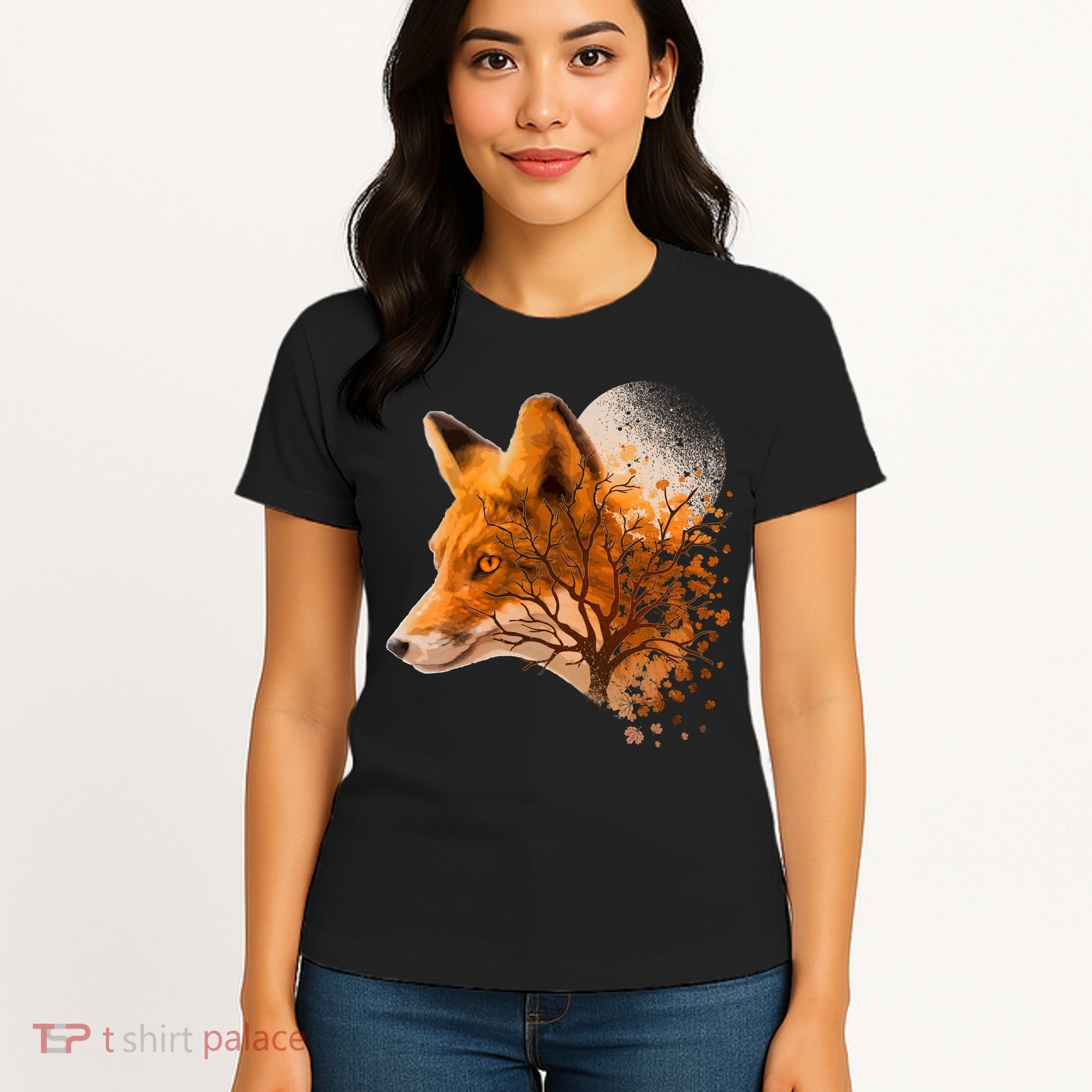 Cool Red Fox Tree Women's T-Shirt