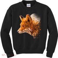 Cool Red Fox Tree Kids Sweatshirt thumb 0