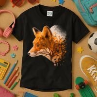 Cool Red Fox Tree Kids T-Shirt thumb 3