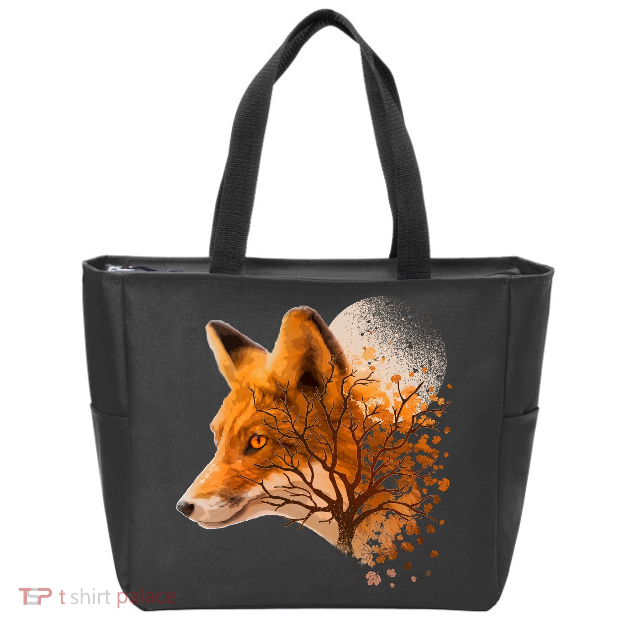 Cool Red Fox Tree Tote Bag