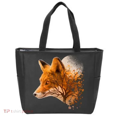 Cool Red Fox Tree Tote Bag