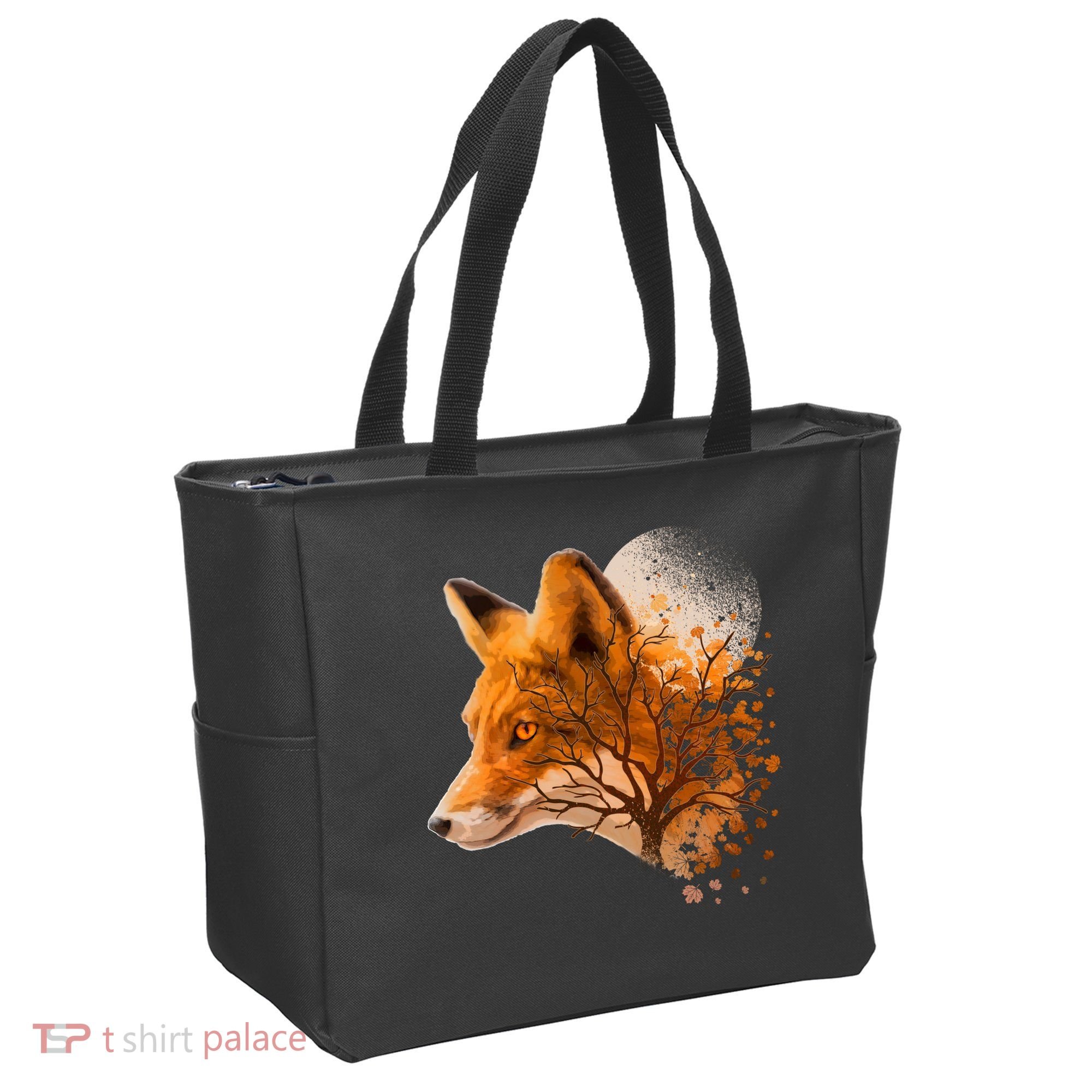 Cool Red Fox Tree Tote Bag