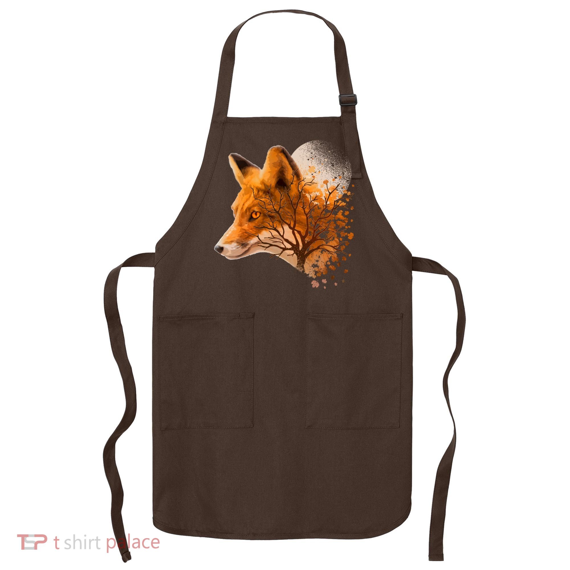 Cool Red Fox Tree Apron