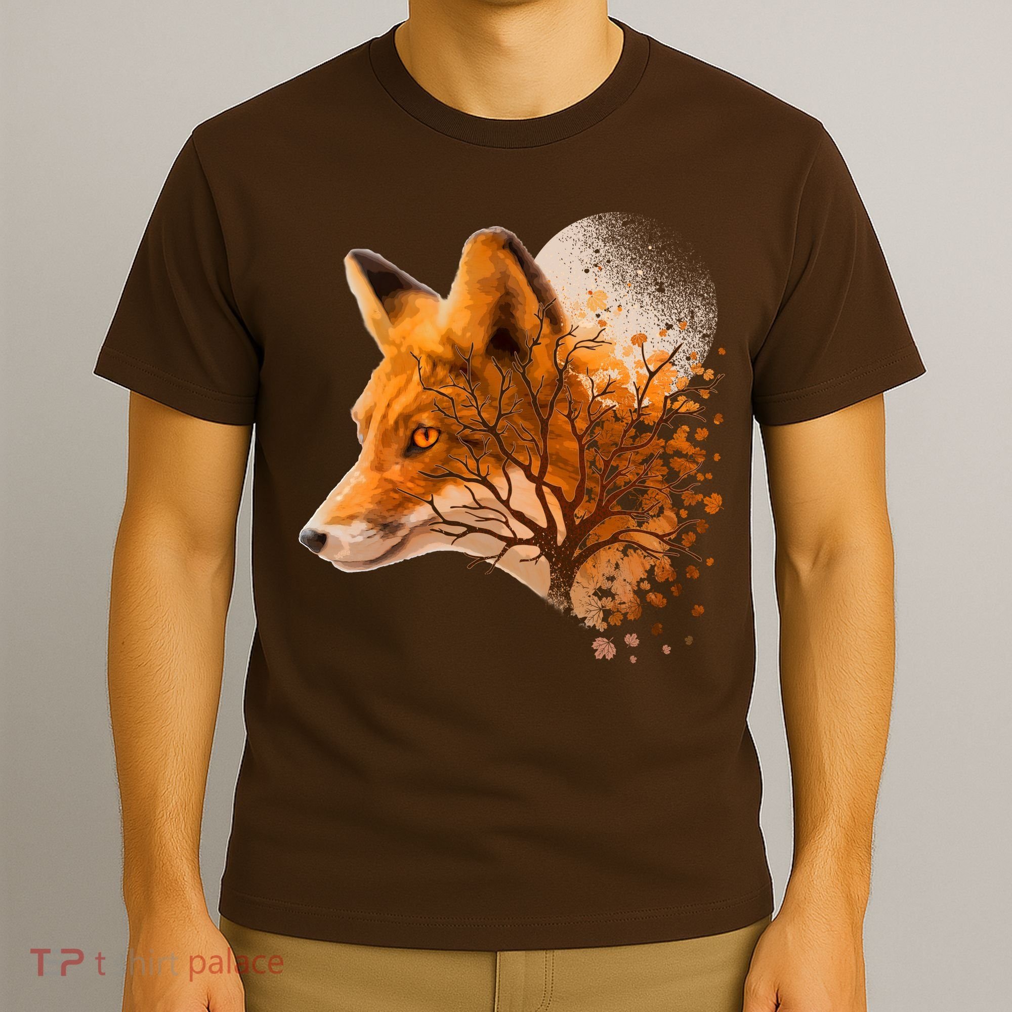 Cool Red Fox Tree T-Shirt