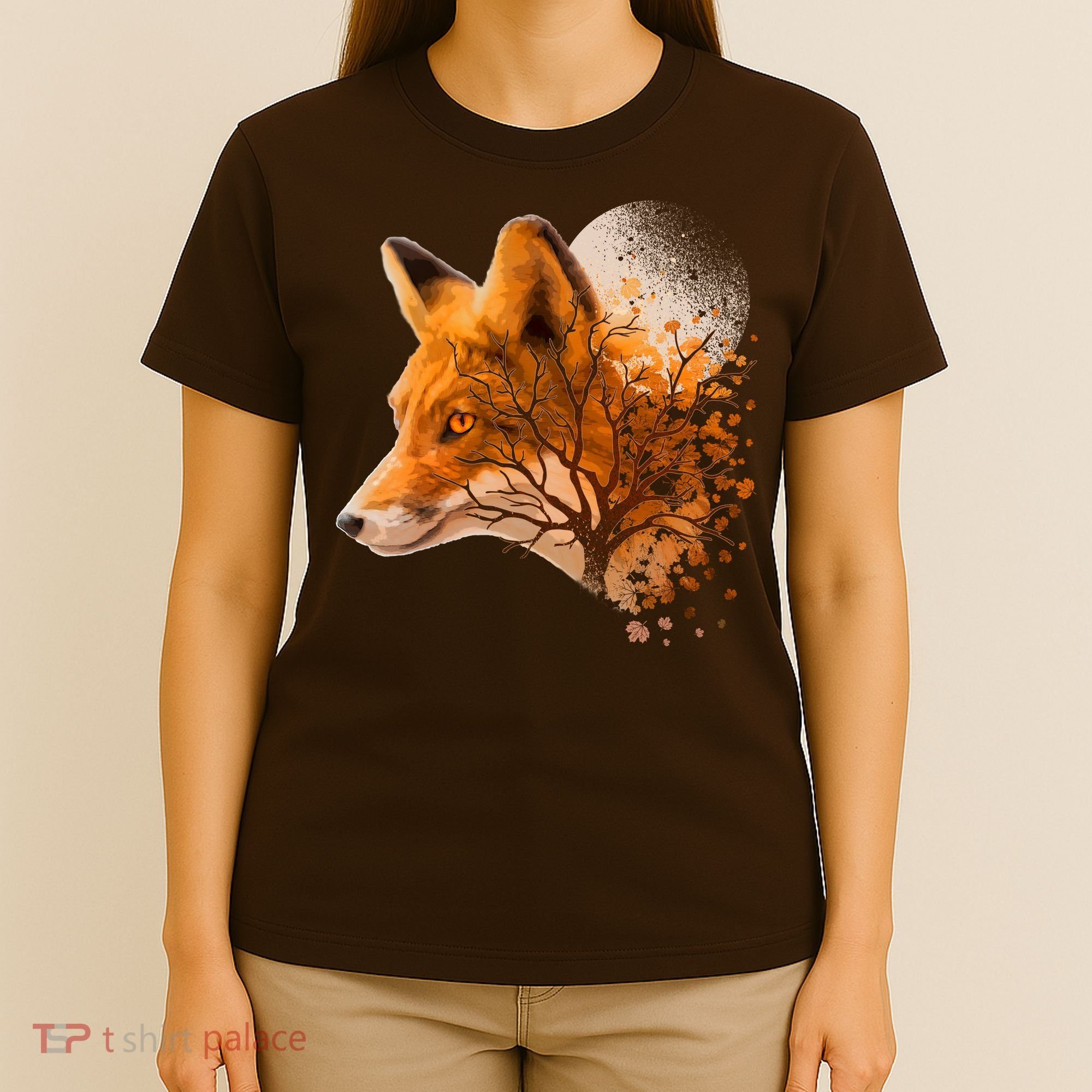 Cool Red Fox Tree T-Shirt