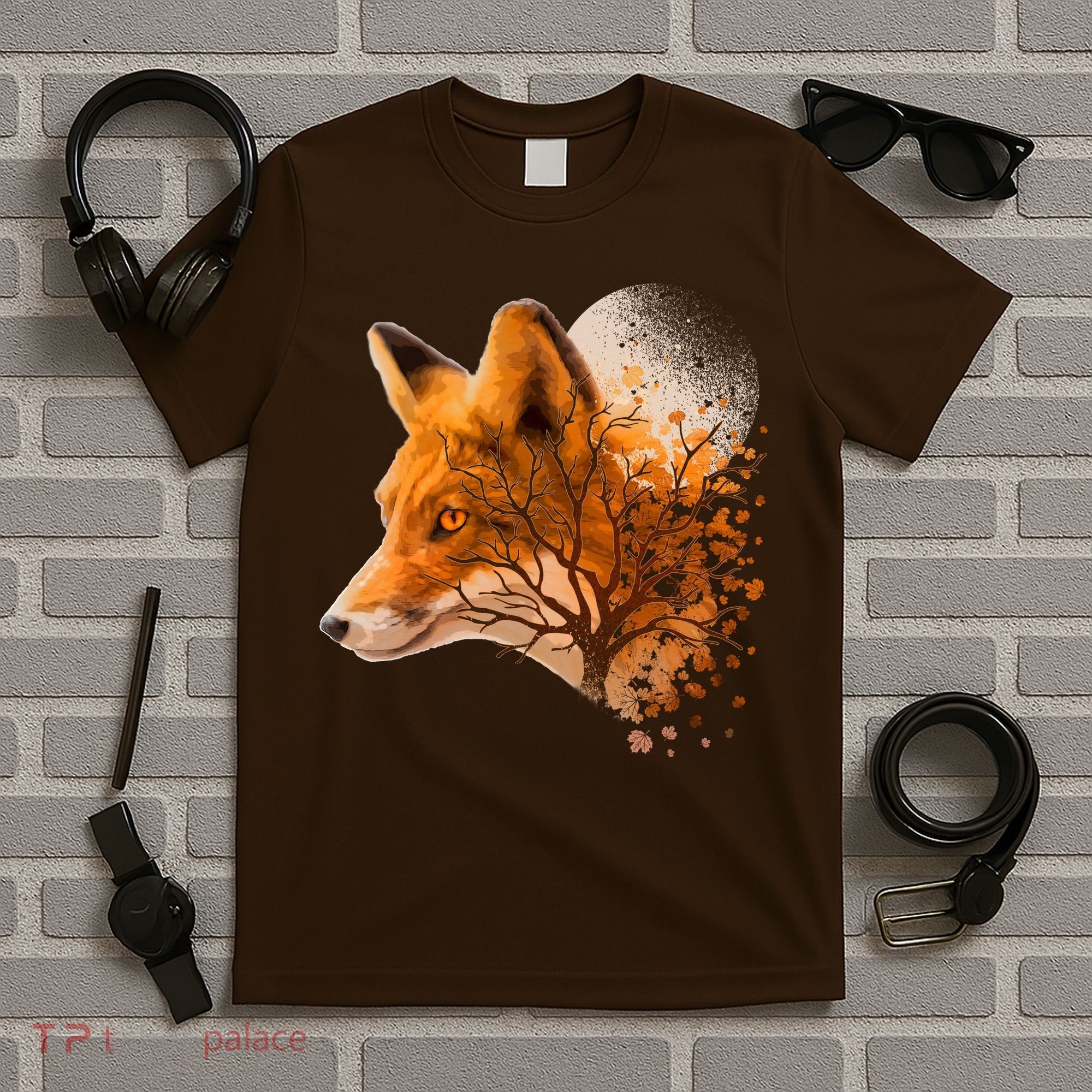Cool Red Fox Tree T-Shirt