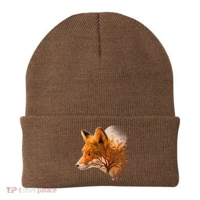 Cool Red Fox Tree Beanie