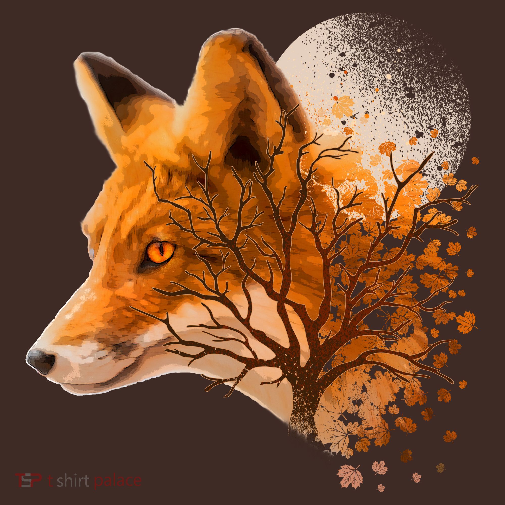 Cool Red Fox Tree Baby Bodysuit