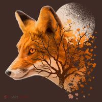 Cool Red Fox Tree Kids Hoodie thumb 2