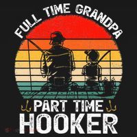 Cute Retro Full Time Grandpa Part Time Hooker Fathers Day Fishing Women's Tank Top thumb 5