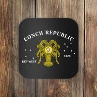 Conch Republic Flag Lobster Florida Keys Lobster Season Coaster thumb 0