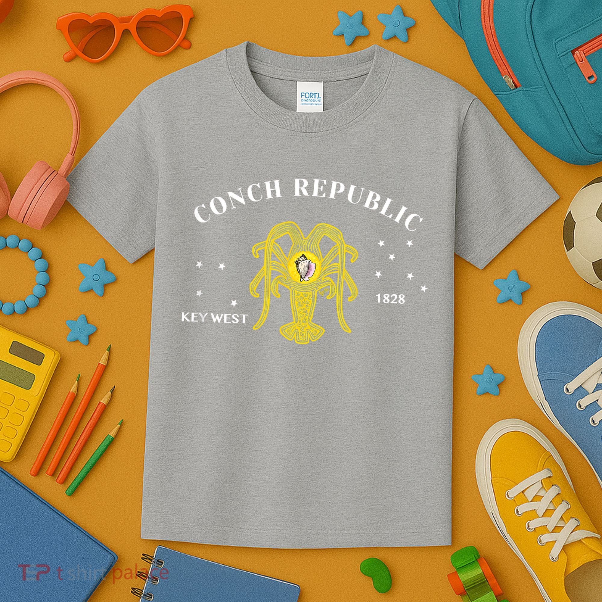 Conch Republic Flag Lobster Florida Keys Lobster Season Kids T-Shirt