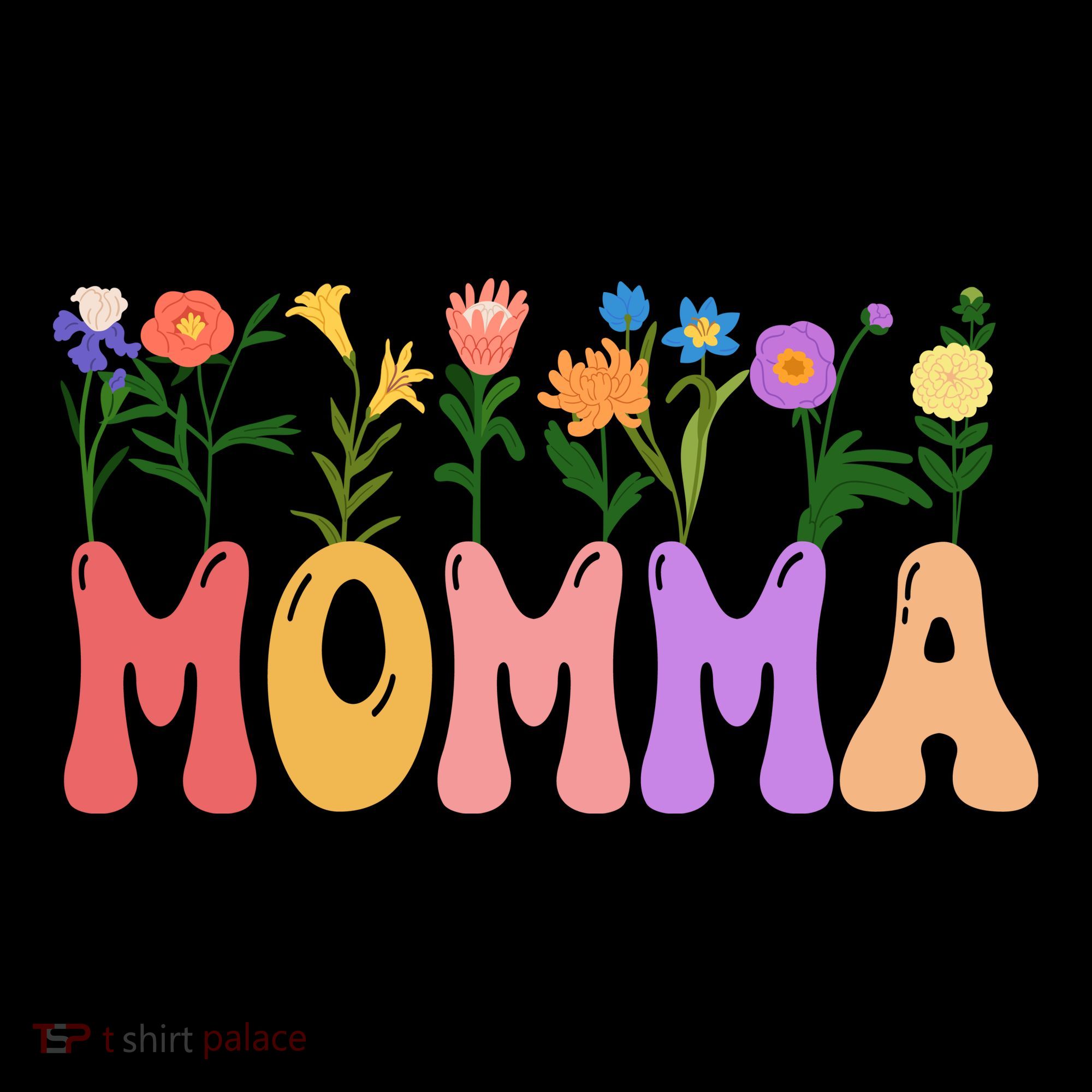Cute Retro Floral Momma Coffee Mug